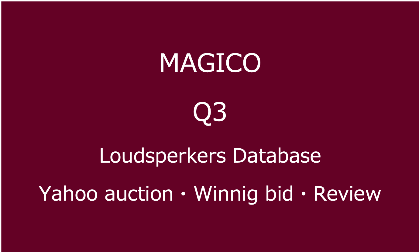 2025-01-20 _ MAGICO Q3 _パワーアンプ・ヤフオク落札価格情報・中古オーディオの価格当時の仕様音質レビュー・アイコン