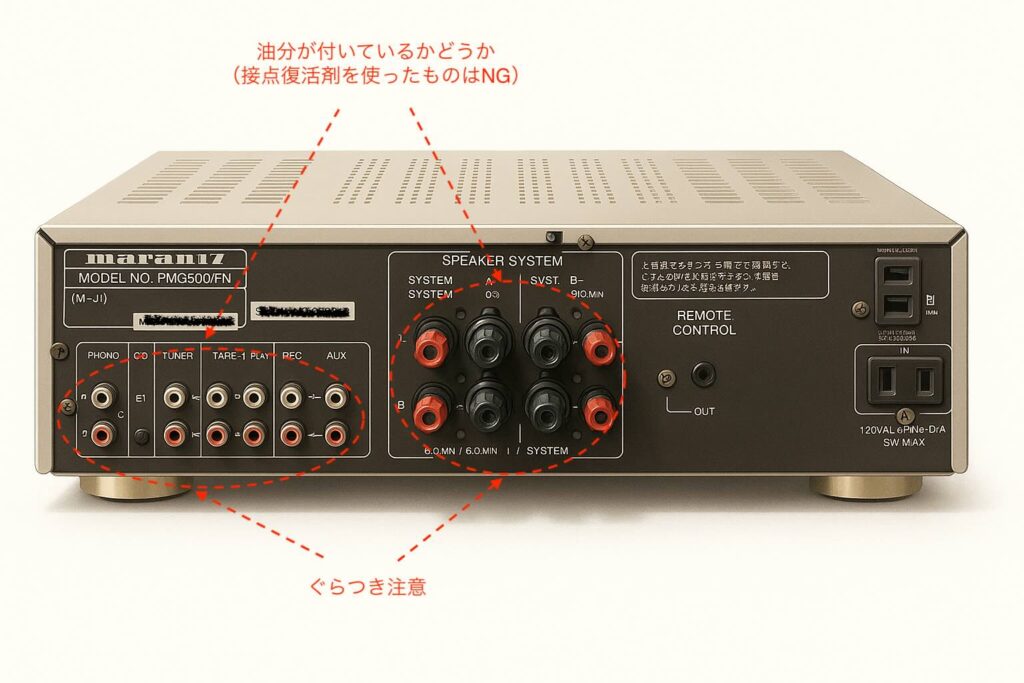 2025-11-30MarantzPM4200-プリメインアンプ_コンディション判断画像・よくある故障・傷・耐久性・欠陥のチェック解説画像2