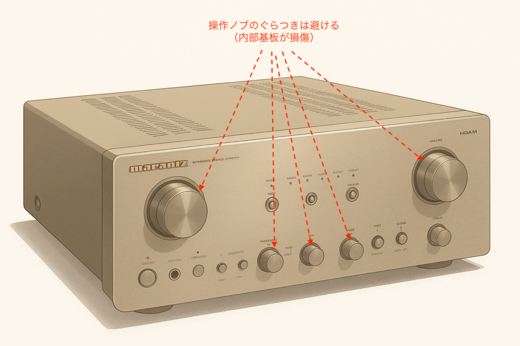 2025-11-07marantzPM8000-プリメインアンプ_コンディション判断画像・よくある故障・傷・耐久性・欠陥のチェック解説画像1